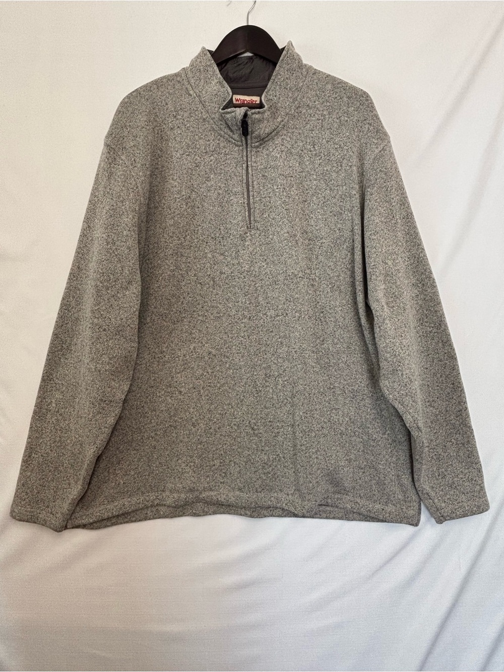 WRANGLER Gray Heather 1/4 Zip Fleece Pullover Size 3XL